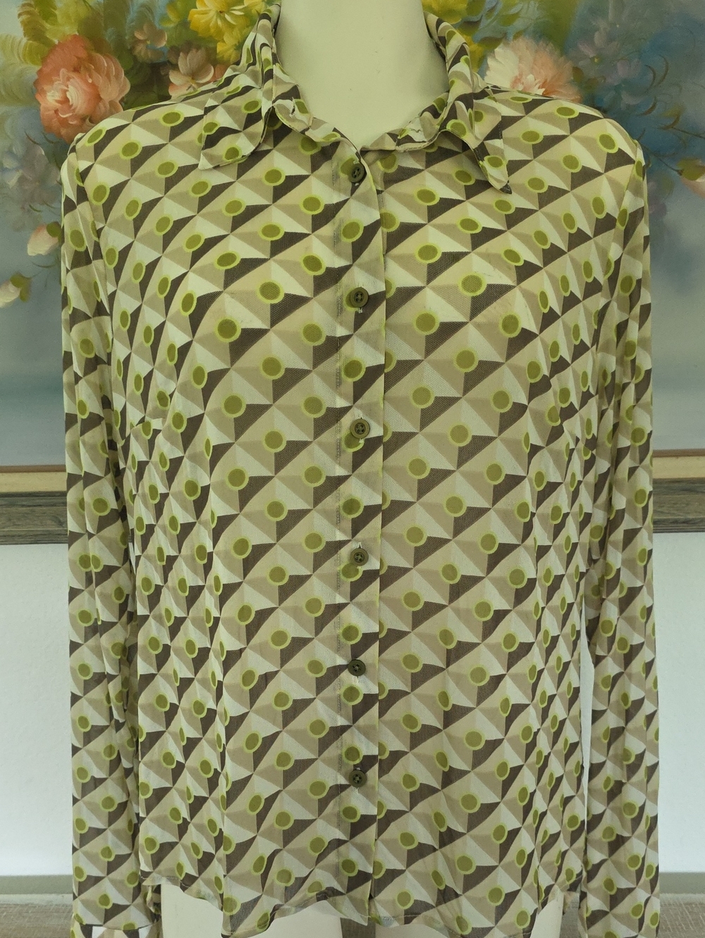 Cabi Mosaic Mesh Top